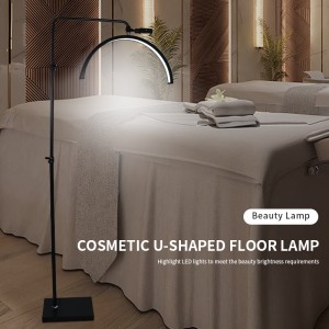 Бестеневая LED лампа напольная для косметологов, мастеров тату и ресниц с пультом.