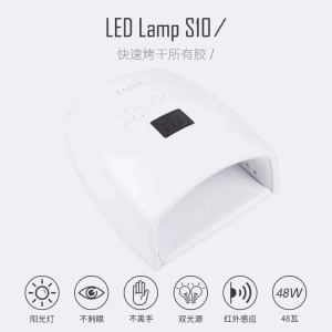 Лампа для сушіння нігтів UV/LED на акумуляторі S10 потужністю 48 Вт. 