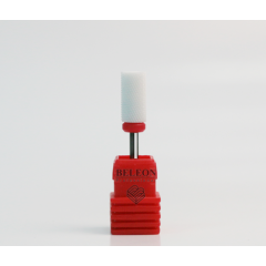 Насадка керамічна циліндр з заокругленням для зняття гель-лаку (червона)