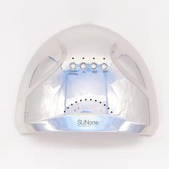 Гибридная лампа Sun One для сушки ногтей UV/LED 48w, зеркальная(цвет серебро).