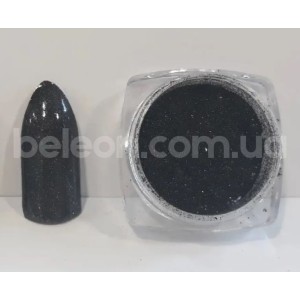Втирка для дизайна ногтей с микроблестками(черный) 