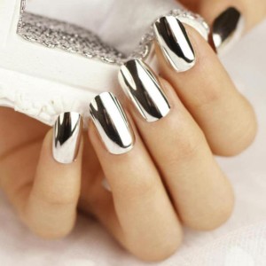 Втирання дзеркальне для дизайну нігтів срібло