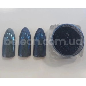 Втирання для дизайну нігтів з мікроблискітками(синій)