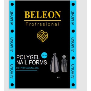 Верхні форми BELEON для нарощування нігтів - №8 Almond-120шт/уп